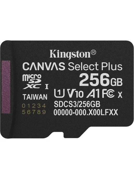 microSDXC 256 Canvas Select Plus U1 Class 10